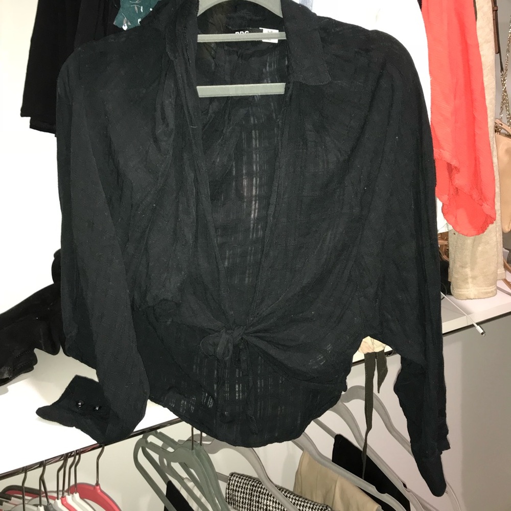 Urban Black Tie Top